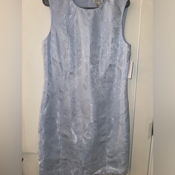 Tahari ASL Women's Floral Jacquard Wrap Jacket and Dress Set - Picture 9 of 12